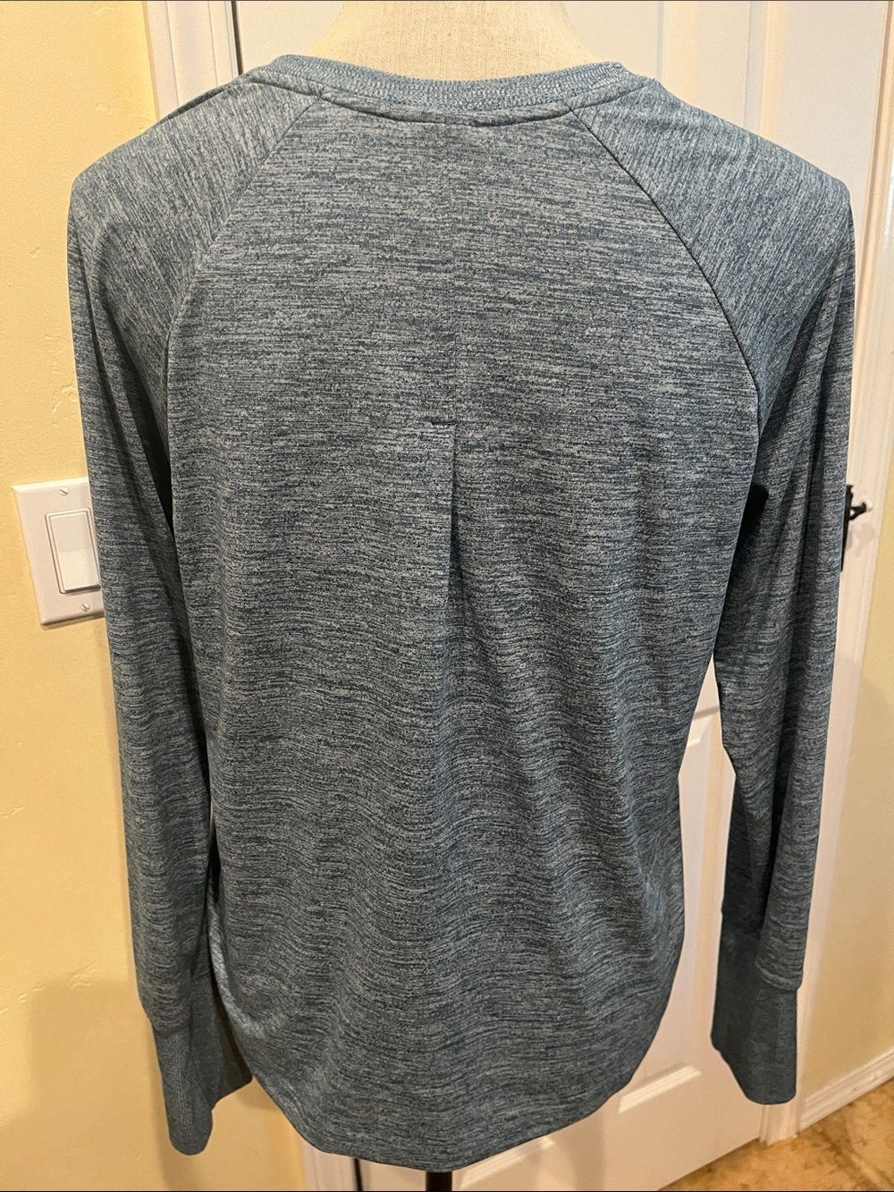 Avia Women's Long Sleeve Heather Slate Blue Top - Picture 4 of 5